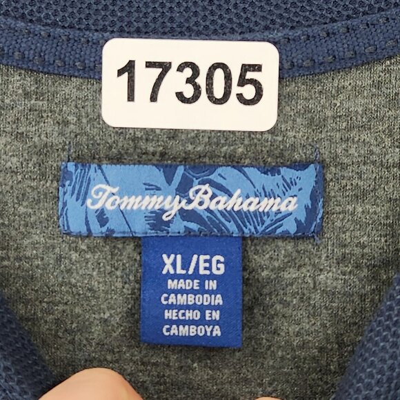 Tommy Bahama Sweater Mens XL Blue Lightweight Crew Neck Casual Pullover - Picture 7 of 12